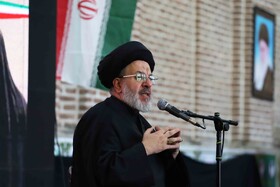 سخنران حجت‌الاسلام سید ،شهاب‌الدین حسینی ، در مدیرکلی اوقاف و امور خیریه آذربایجان شرقی در اجتماع عظیم زینبیون در تبریز