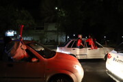 شادی خیابانی هواداران تراکتور بعد از شکست پرسپولیس