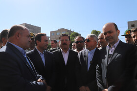 رضا صالحی امیری وزیر میراث فرهنگی، گردشگری و صنایع دستی در حال بازدید از هتل چهار ستاره در حال ساخت در شهرستان سراب