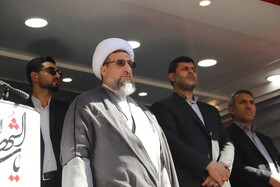 حجت الاسلام احمد مطهری اصل امام جمعه تبریز در راهپیمایی بشارت نصر در تبریز