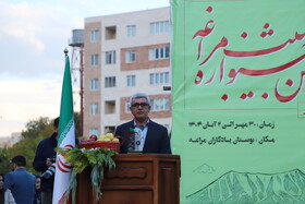 سخنرانی امین امینیان فرماندار شهرستان ویژه مراغه در افتتاحیه دوازدهمین جشنواره سیب مراغه