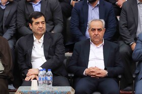 مراسم گشایش سالن ورزش‌های باستانی با حضور بهرام سرمست، استاندارد آذربایجان شرقی و احمد دنیامالی، وزیر ورزش و جوانان در سفر یک روزه وزیر ورزش و جوانان به آذربایجان شرقی