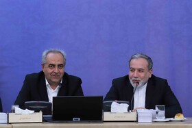 سخنرانی عباس عراقچی وزیر امور خارجه و بهرام سرمست، استاندار آذربایجان شرقی در نشست «دیپلماسی اقتصادی»آذربایجان‌شرقی