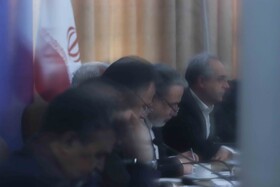 عباس عراقچی وزیر امور خارجه و  بهرام سرمست، استاندار آذربایجان شرقی در نشست «دیپلماسی اقتصادی»آذربایجان‌شرقی