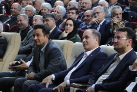  غلامرضا نوری قزلجه وزیر جهاد کشاورزی و محمدتقی اعلمی  دانشگاه تبریز در هفتادمین سالگرد تاسیس دانشکده کشاورزی دانشگاه تبریز