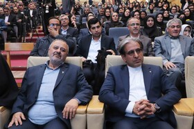 مرتضی محمدزاده معاون سیاسی و اجتماعی استانداری آذربایجان در مراسم بزرگداشت چهل‌وسومین سالگرد تأسیس دانشگاه آزاد اسلامی واحد تبریز