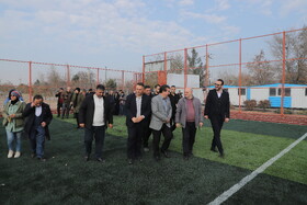 افتتاح ورزشگاه چمن مصنوعی شهدای اقتدار در تور رسانه ای شهرداری منطقه ۴ تبریز