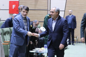 بهرام سرمست استاندار آذربایجان شرقی و موسی خلیل‌اللهی رئیس کل دادگستری آذربایجان شرقی در آئین تکریم و معارفه دادستان مرکز استان آذربایجان شرقی