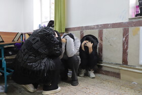 بیست و هفتمین مانور سراسری زلزله در هنرستان خدیجه کبری تبریز