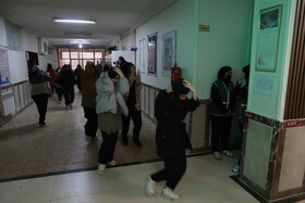 بیست و هفتمین مانور سراسری زلزله در هنرستان خدیجه کبری تبریز