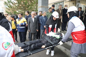 بیست و هفتمین مانور سراسری زلزله در هنرستان خدیجه کبری تبریز