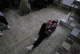 بیست و هفتمین مانور سراسری زلزله در هنرستان خدیجه کبری تبریز