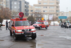 بیست و هفتمین مانور سراسری زلزله در هنرستان خدیجه کبری تبریز