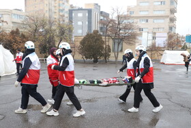 بیست و هفتمین مانور سراسری زلزله در هنرستان خدیجه کبری تبریز