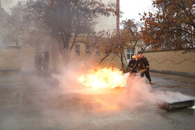 بیست و هفتمین مانور سراسری زلزله در هنرستان خدیجه کبری تبریز