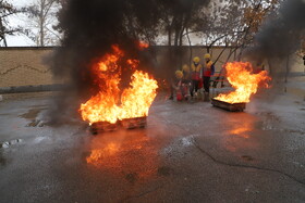 بیست و هفتمین مانور سراسری زلزله در هنرستان خدیجه کبری تبریز