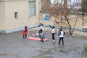 بیست و هفتمین مانور سراسری زلزله در هنرستان خدیجه کبری تبریز