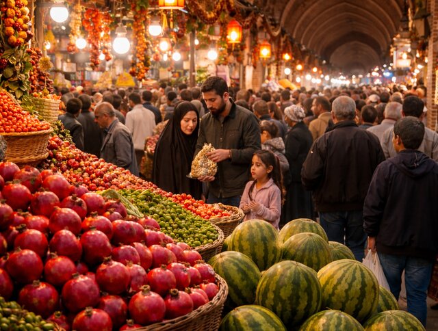 بازار روایتگر شور و شوق یلدایی