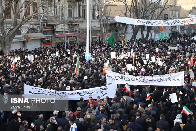 خروش مردم تبریز علیه اقدامات تروریستی اخیر + ویدئو