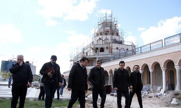پیشرفت ۷۵ درصدی پروژه عمارت کلاه‌فرنگی باغشمال تبریز