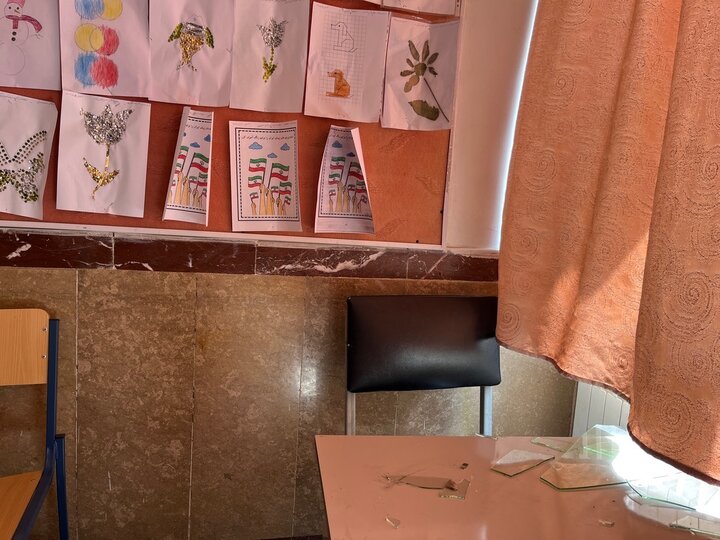 مدرسه میثاق و باغچهبان تبریز، ۴۲ روز بعد از حمله هوایی به خیابان حافظ