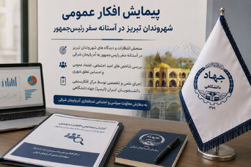 اجرای پیمایش افکار عمومی شهروندان تبریز در آستانه سفر رئیس‌جمهور به آذربایجان‌شرقی