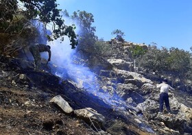 مهار آتش سوزی جنگل‌های گچساران پس از تلاش ۹۶ساعته/ انجام۹۲سورتی پرواز