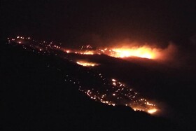 مهار آتش‌ سوزی کوه سیاه قلعه رئیسی کهگیلویه