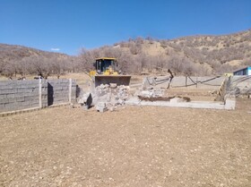 رفع تصرف ۳۶۵۵متر از اراضی ملی آبشار یاسوج