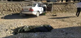 تصادف منجر به فوت ۲ خودروی وانت نیسان و سمند در محور یاسوج- اصفهان