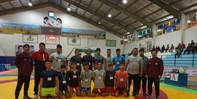 قهرمانی تیم کشتی فرنگی نوجوانان دهدشت در مسابقات چند جانبه کشوری