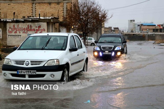 آب گرفتگی معابر سطح شهر - یاسوج