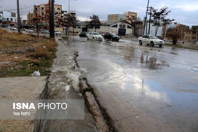آب گرفتگی معابر سطح شهر - یاسوج