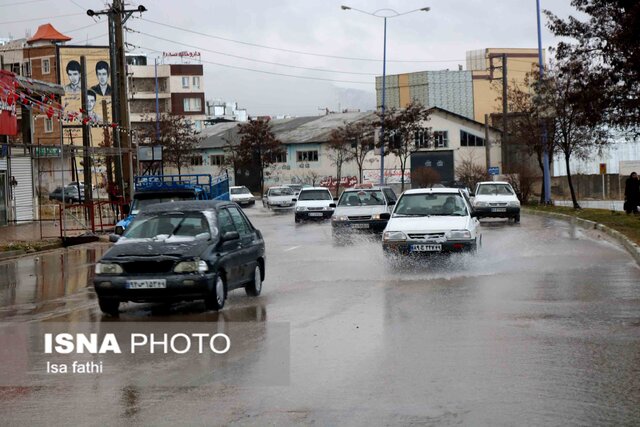 آب گرفتگی معابر سطح شهر - یاسوج