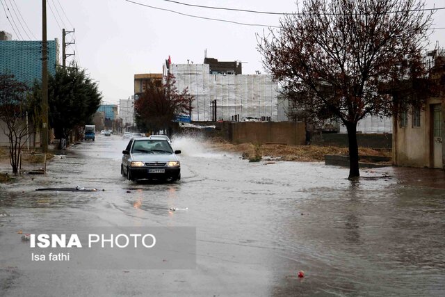 آب گرفتگی معابر سطح شهر - یاسوج
