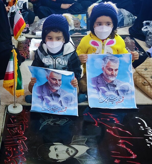 بزرگداشت دومین سالگرد سردار سلیمانی و تشییع یک شهید گمنام در دهدشت