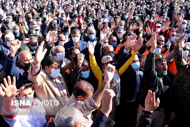 تشییع پیکر ۳ شهید تازه تفحص شده در یاسوج