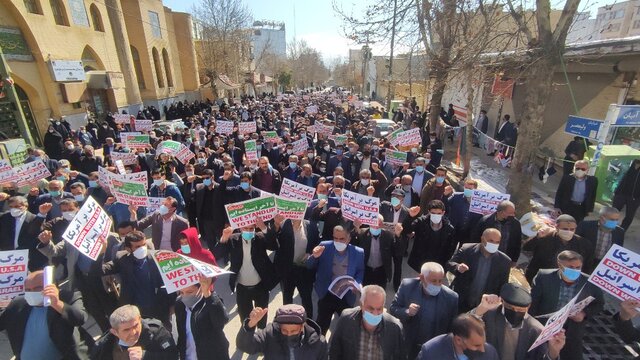 راهپیمایی مردم یاسوج علیه کشتار مسلمانان مظلوم یمن برگزار شد