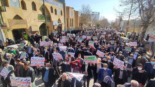 راهپیمایی مردم یاسوج علیه کشتار مسلمانان مظلوم یمن برگزار شد