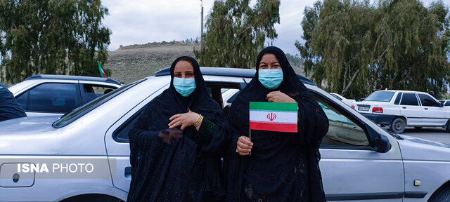 حماسهآفرینی دهدشتیها در راهپیمایی خودرویی ۲۲ بهمن