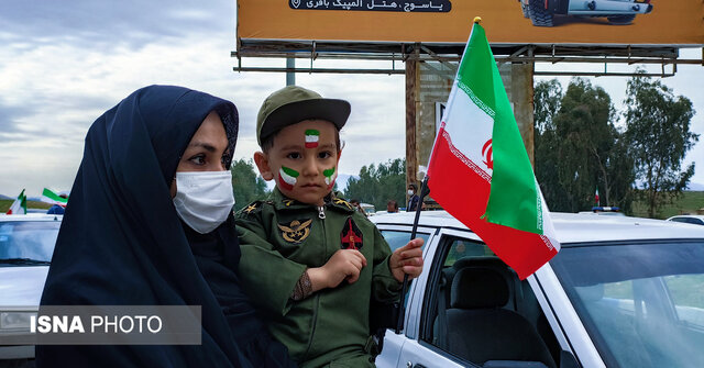 حماسهآفرینی دهدشتیها در راهپیمایی خودرویی ۲۲ بهمن