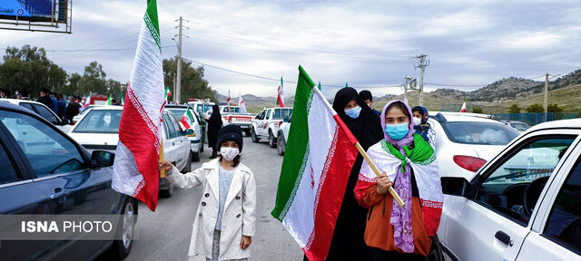 حماسهآفرینی دهدشتیها در راهپیمایی خودرویی ۲۲ بهمن