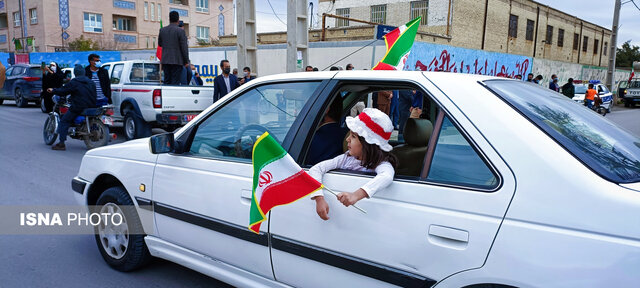 حماسهآفرینی دهدشتیها در راهپیمایی خودرویی ۲۲ بهمن