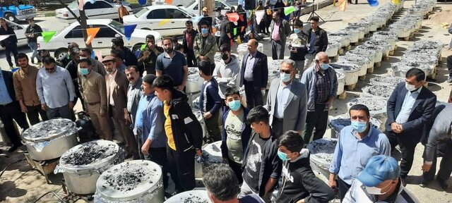 پخت ۷۲ دیگ غذای نذری در روز میلاد امام زمان (عج) در یاسوج