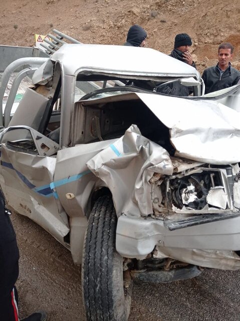 یک کشته و ۱۱ زخمی در پی برخورد وانت مزدا و پراید حامل اتباع افغانی در محور "یاسوج - اصفهان"