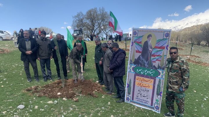 کاشت ۶۰۰ اصله نهال در شهرستان بویراحمد مصادف با روز جمهوری اسلامی