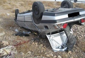 یک کشته و هفت مصدوم در واژگونی خودروی پژو در مهریز