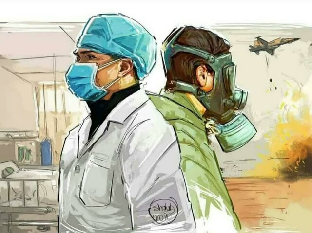 نصب المانی در مهریز برای پاسداشت زحمات کادر درمان 