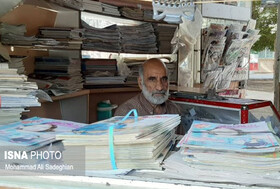 حال و هوای تنها دکه روزنامه بدون تنقلات و سیگار در استان یزد