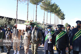 پیکر مطهر یک شهید گمنام در صدا و سیمای یزد آرام گرفت